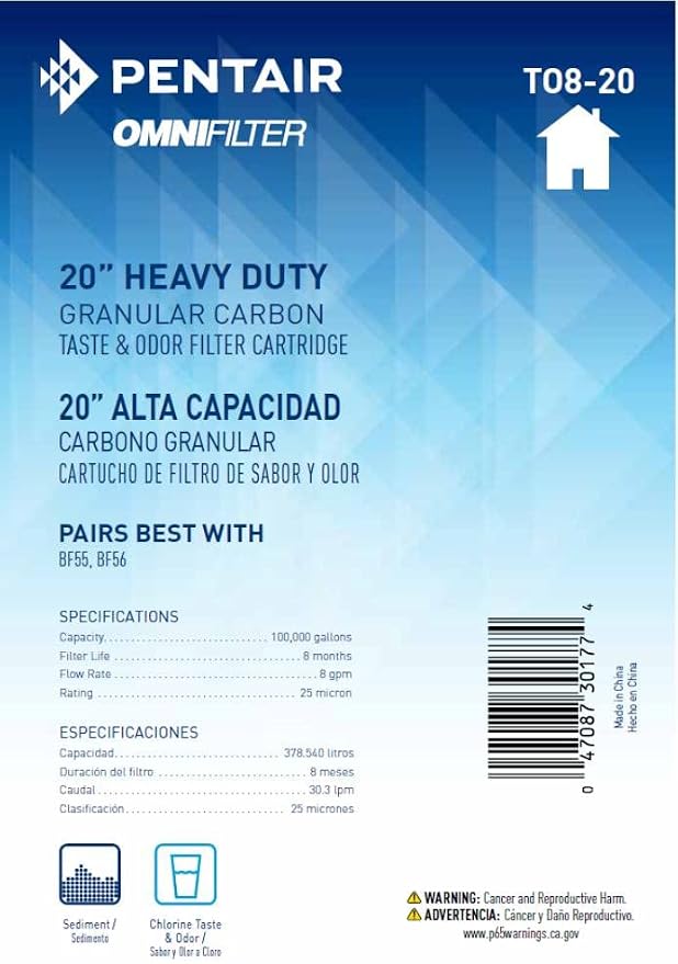 Pentair OMNIFilter TO8-20 Carbon Water Filter, 25 Micron - Image 5
