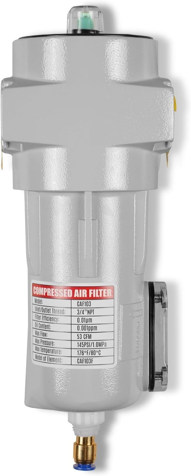 63 CFM Compressed Air Oil-Water Separator Precision Filter, Oil Content 0.01ppm - Image 6
