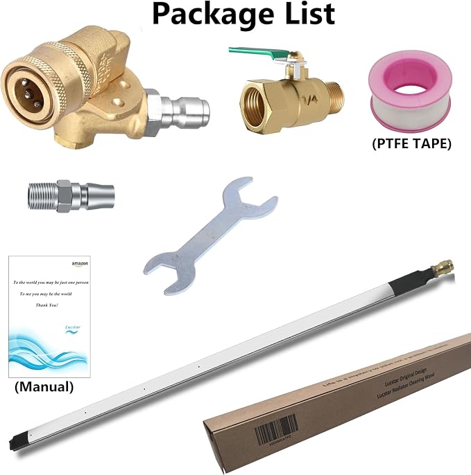 Lucstar Radiator Cleaning Wand & Car A/C Condenser Cleaner, Engine Cabin Air - Image 9
