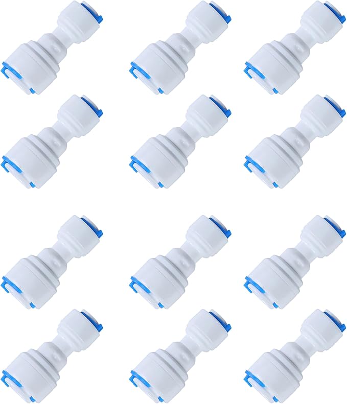 3/8-inch x 1/4-inch 6 pcs T and 6 pcs I Tube Quick Push in Connector by JBTOZIUY