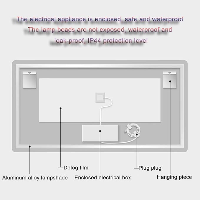 Smart Illuminated LED Bathroom Mirror,Bathroom Mirror - Image 9