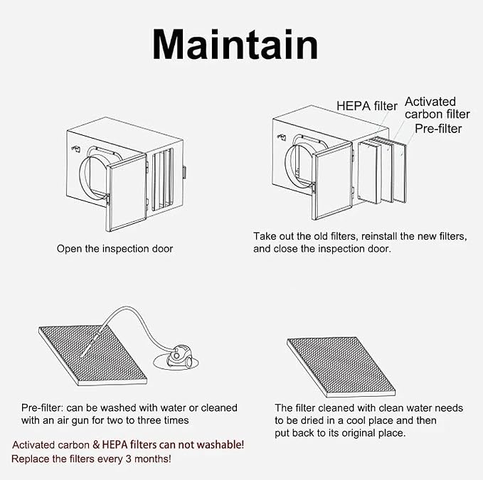 6 Inch Fresh Air Intake Inline Filter Box - Image 7