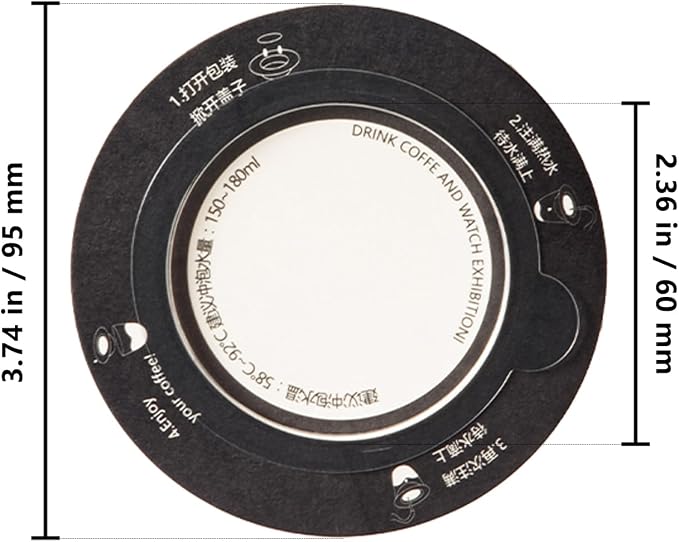 UFO Coffee Filter Paper Bag, Portable Hanging Ear Drip Coffee Bag, Single Serve - Image 7