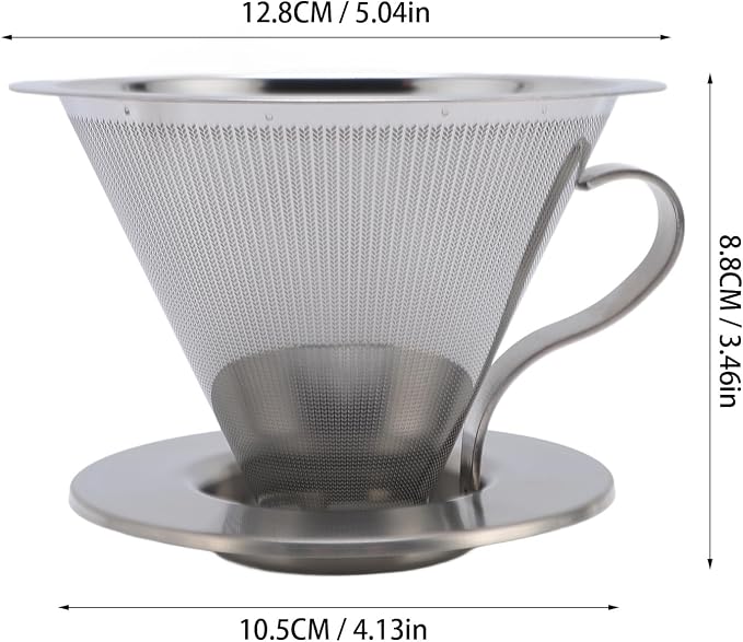 SIXRUN Portable Stainless Steel Cone Coffee Filter, Optimal Extraction - Image 9