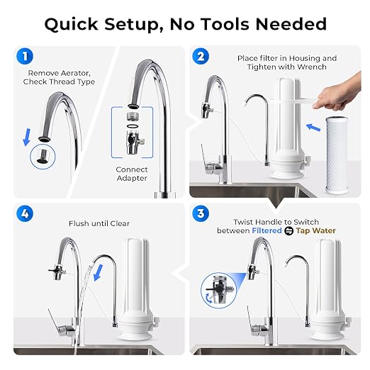 iSpring CKC1-NC SGS-Tested Countertop Water Filter, Drinking Water Filtration - Image 7