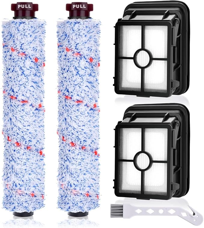 2 Pack 1868 Multi-Surface Brush Roll + 2 Pack 1866 Vacuum Filter, Replacement - Image 7