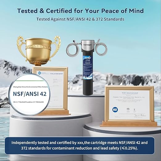 Vortopt Q7 Under Sink Water Filter System, Bad Taste & Odor, Under Counter - Image 9
