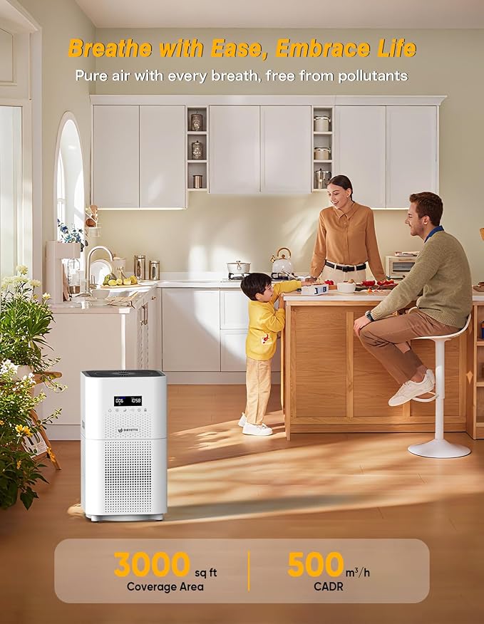 Dayette Air Purifiers for Home Large Room up to 3000 Sq Ft, CARD Upgrade to 500 - Image 9
