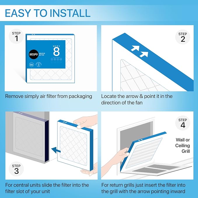Simply 28x30x1 Air Filter, Merv 8, 6 Pack, - Image 8