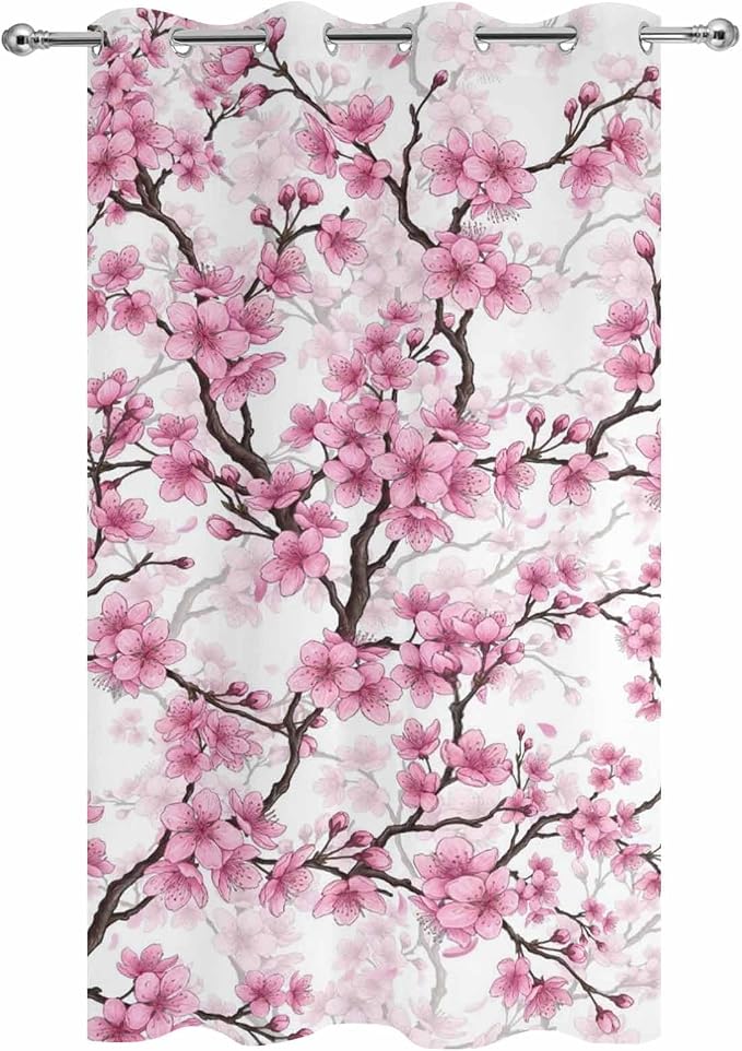 Cherry Flowers Outdoor Curtains - Image 9