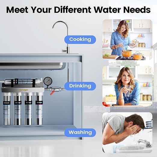 Vortopt Under Sink Water Filtration System-NSF&CEC Certified, Stainless Steel - Image 9
