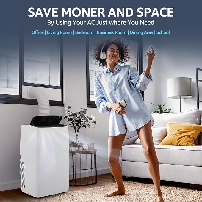Portable Air Conditioners, 12000 BTU Powerful AC Unit Cools 550 Sq.Ft Spaces - Image 6
