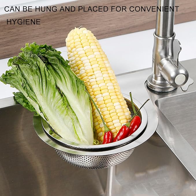 Stainless Steel Sink Faucet Hanging Organizers Strainer Basket - Image 9