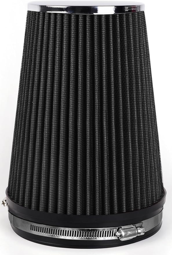 6" Inlet Cold Air Intake Filter Cone Replacement Performance Washable Clamp-On - Image 6