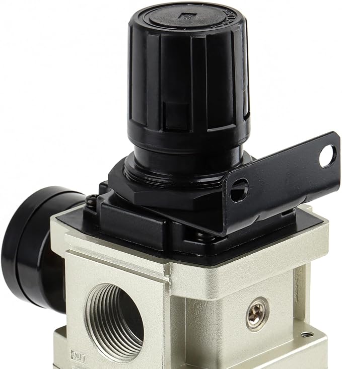 SNS 1”NPT Compressed Air Filter Regulator Piggyback Combo, Semi-auto Drain - Image 6