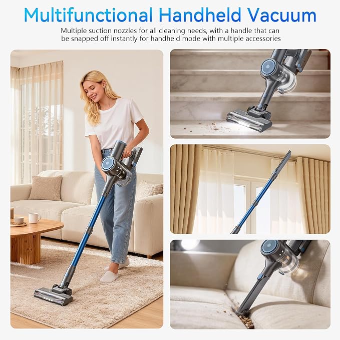 BlueEpic Cordless Vacuum Cleaner, Rechargeable - Image 8