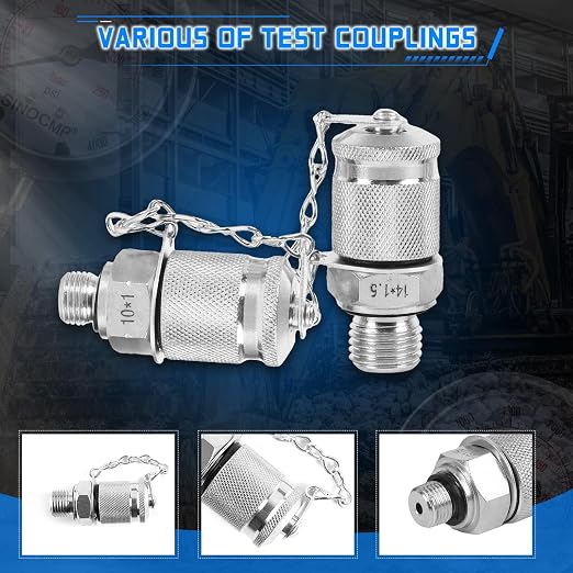 SINOCMP Hydraulic Pressure 3 Gauges Test Kit - Image 9