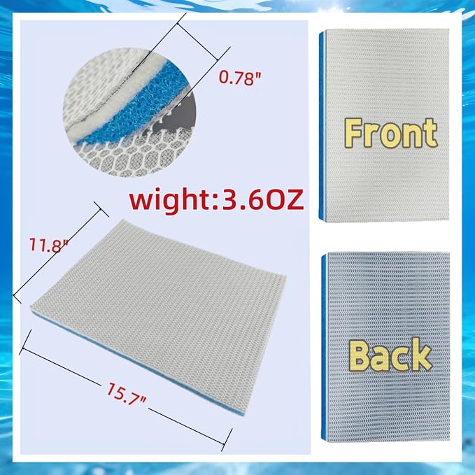 8-Layer Aquarium Filter Media Sponge Pad, Trim-to-Fit Foam Filter Floss - Image 6