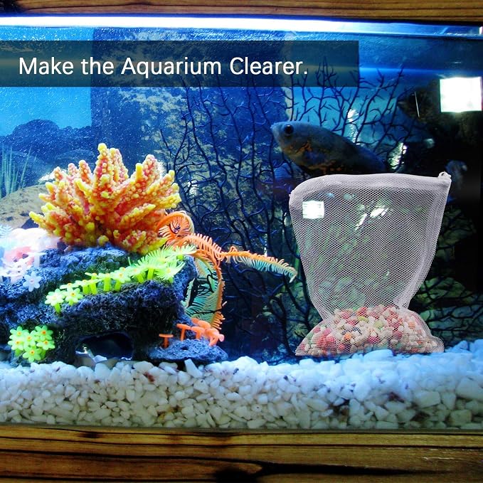 20 Pieces Aquarium Filter Bags Fish Tank Media Mesh Filter Bags Net Bag - Image 7