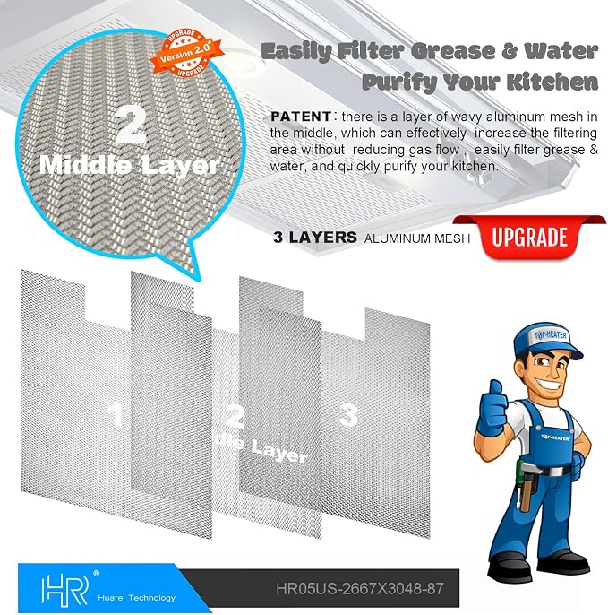 Updated W10169961A Range Hood Filter, Stove Vent Filter, Fits Whirlpool - Image 9