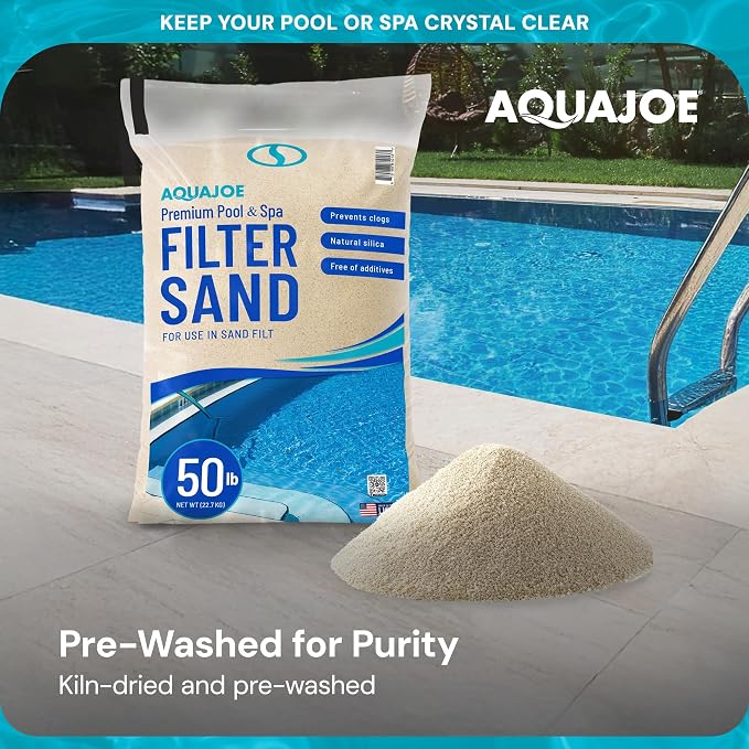 Aqua Joe Premium Pool and Spa Filter Sand, Natural Silica, 50 Lb Bag - Image 9
