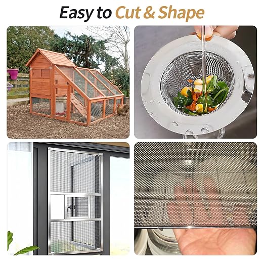4 Pack 304 Wire Mesh Screen, 11.8"X8.2" Heat-Resisting Metal Mesh, 20 Mesh - Image 6