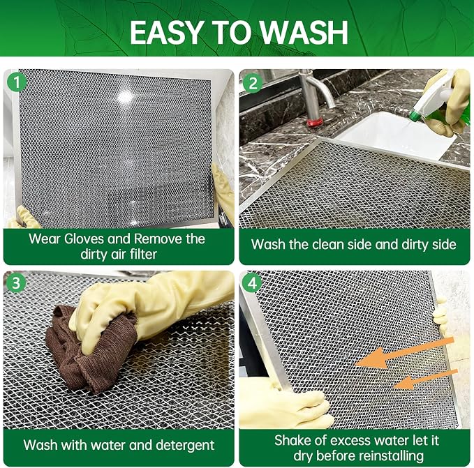 20x20x1 Air Filter Electrostatic Filter Reusable Washable HVAC AC Furnace Filter - Image 7