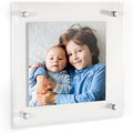 ArtToFrames 12x12 Inch Double Panel Floating Acrylic Picture Frame (Full Frame is 16x16) comes with Chrome Standoff Hardware, Made in the USA, 1 Pack