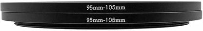 Metal Step Up Ring, 95mm to 105mm 95-105mm Step Rings 2 Pieces Step-Up Lens by LingoFoto