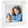 ArtToFrames 24x24 Inch Double Panel Floating Acrylic Picture Frame (Full Frame is 28x28) comes with White Standoff Hardware, Made in the USA, 1 Pack