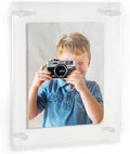 ArtToFrames 22x28 Inch Double Panel Floating Acrylic Picture Frame (Full Frame is 26x32) comes with White Standoff Hardware, Made in the USA, 1 Pack