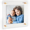 ArtToFrames 26x26 Inch Double Panel Floating Acrylic Picture Frame (Full Frame is 30x30) comes with Gold Standoff Hardware, Made in the USA, 1 Pack