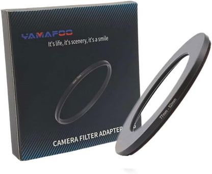 YAMAFOO 77mm to 52mm Step-Up Ring/Step Down Rings Filter Adapter by YAMAFOO