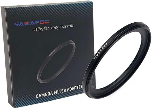 YAMAFOO 72mm to 58mm Step-Up Ring/Step Down Rings Filter Adapter by YAMAFOO