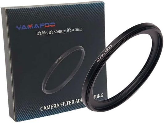 YAMAFOO 67mm to 55mm Step-Up Ring/Step Down Rings Filter Adapter by YAMAFOO