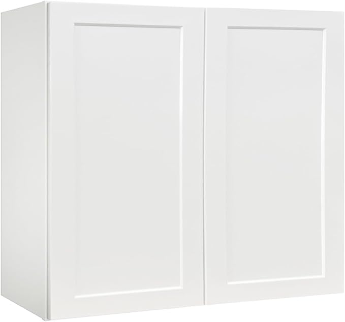 Wall Kitchen Cabinets, White Shaker Cabinet, Wall Mounted, RTA Upper Cabinet, Modern for Kitchen and Bathroom with Door (White, 33" W x 36" H x 12" D)