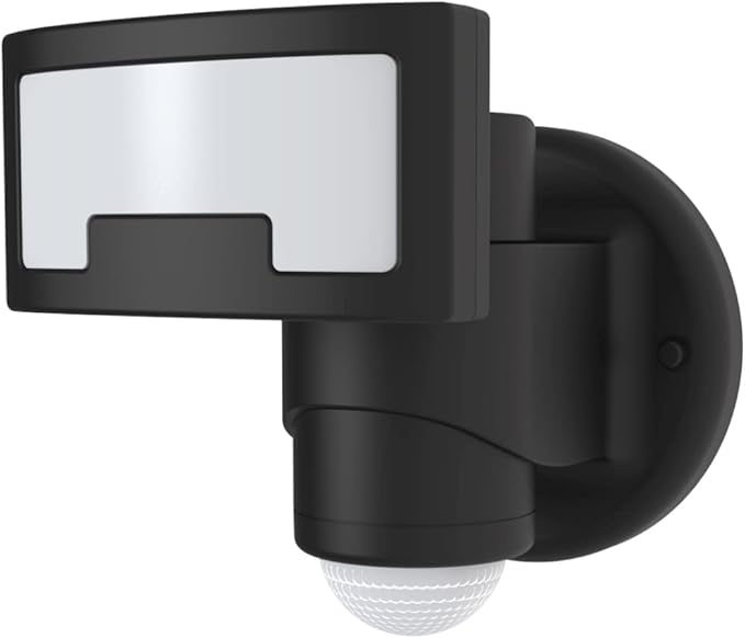 Outdoor Motion Sensor Tracking LED Floodlight Security Light (Black) Versonel Nightwatcher VSL90, Rotating Movement for Intruder Deterrent