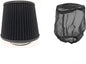 Black Cold Air Intake Cone Replacement Performance Washable Clamp-on Dry Filter by AirXRacing