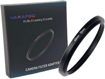 YAMAFOO 49mm to 52mm Step-Up Ring/Step Down Rings Filter Adapter by YAMAFOO