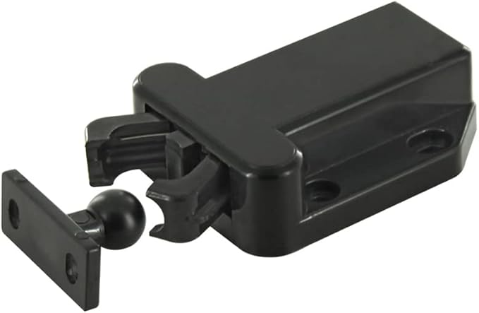 Cabinets Push Latch Cabinet & Furniture Door Catches Cabinet Latch Rebound Self-Locking Device Kitchen Closet Closing Door Catch Closer（4 Pack Black）