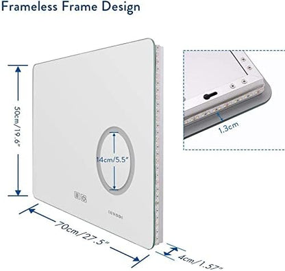 Illuminated LED Bathroom Mirror, Wall Mounted Backlit Makeup Vanity Mirror - Image 7