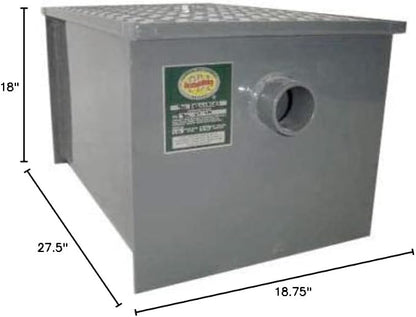 Commercial Carbon Steel Grease Trap Interceptor 50lb - Image 2