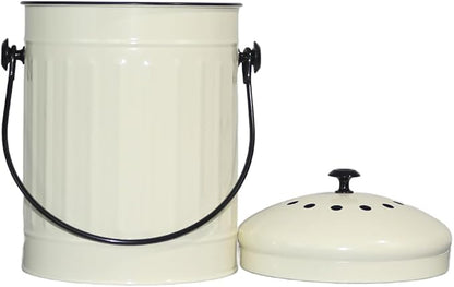 Markson Compost Bin with Airflow Lid and Charcoal Filter 1.5 Gallon Metal - Image 3