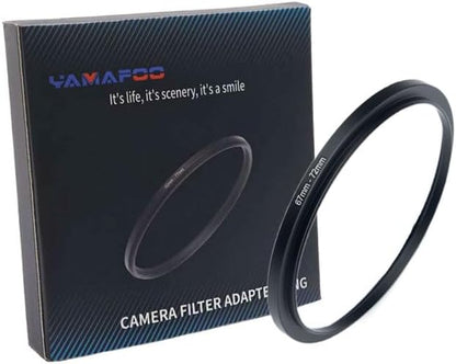 YAMAFOO 67mm to 72mm Step Up Ring/Step Down Rings Filter Adapter by YAMAFOO