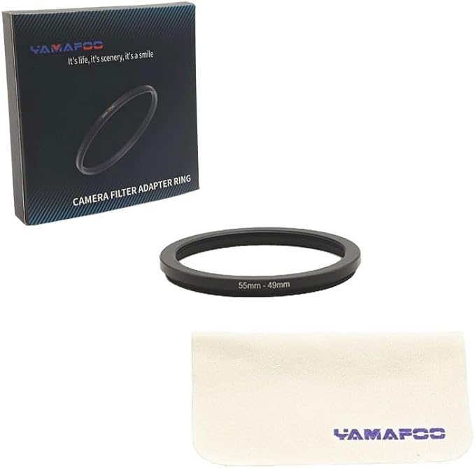 YAMAFOO 55mm to 49mm Step-Up Ring/Step Down Rings Filter Adapter - Image 2