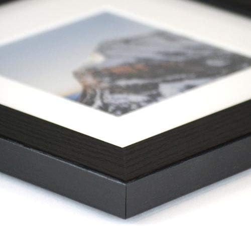 Frame It Easy 33 x 9 Black Grain Wood Frame (Derby)