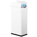 TLSUNNY 13.2 Gallon Automatic Trash Can, Stainless Steel Motion Sensor Garbage bin, Smart Trash Can W/Butterfly Lid, Bag Retainer Ring and Display Light for Living Room,Kitchen,Office (White, 50L)