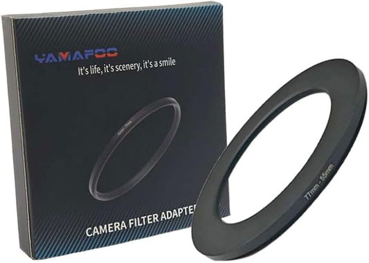 YAMAFOO 55mm to 77mm Step-Up Ring/Step Down Rings Filter Adapter by YAMAFOO