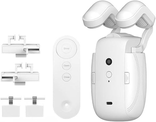 3 in1 Electric Curtain Opener Motor with Remote Control, Automatic Curtain Opener and Closer for Roman/U/T Rails Curtain Tracks(1pc)