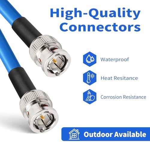 Superbat SDI Cable BNC Cable 3G/6G/12G HD-SDI Cable (Belden 1694A，3ft Supports HD-SDI/3G-SDI/4K/8K Camera SDI Video Cable Precision Video Cable (2Pcs)
